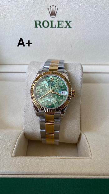 Rolex Day Date Green Flower Watch 31mm 003