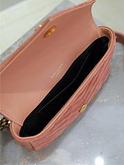 YSL College mini chain bag in pink sude 779430 - 20 x 13 x 3 CM - 6