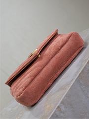 YSL College mini chain bag in pink sude 779430 - 20 x 13 x 3 CM - 3