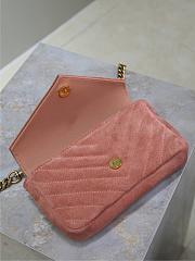 YSL College mini chain bag in pink sude 779430 - 20 x 13 x 3 CM - 2