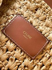 Celine Cabas Triangle In Raffia And Calfskin 119772 - 45cm - 3