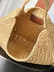 Celine Cabas Triangle In Raffia And Calfskin 119772 - 45cm - 2