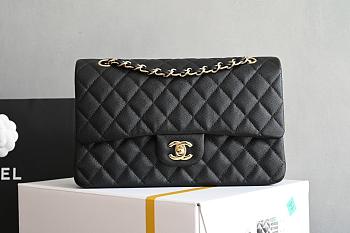 Chanel Flap Bag 25cm Caviar Black Gold Hardware