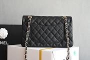 Chanel Flap Bag 25cm Caviar Black Gold Hardware - 4