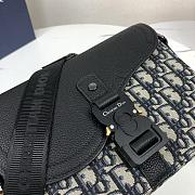 Dior Small Saddle Messenger Beige and Black Bag with Flap - 23 x 17.5 x 6 cm - 3