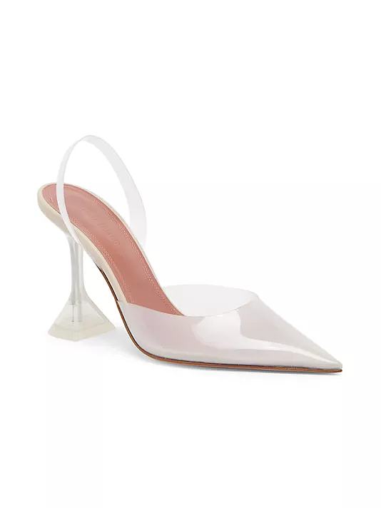 Amina Muaddi Holli Glass Sculpted Pumps 95mm - 1
