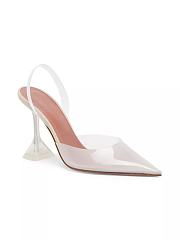 Amina Muaddi Holli Glass Sculpted Pumps 95mm - 1