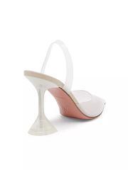 Amina Muaddi Holli Glass Sculpted Pumps 95mm - 5