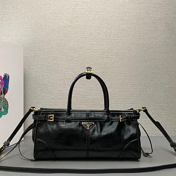 Prada Bonnie medium leather handbag In Black - 32x15.5x12cm