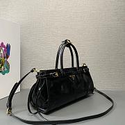 Prada Bonnie medium leather handbag In Black - 32x15.5x12cm - 4