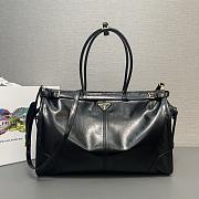 Prada Bonnie extra large leather handbag In Black - 42x30x12cm - 1