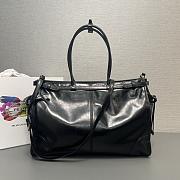 Prada Bonnie extra large leather handbag In Black - 42x30x12cm - 6