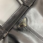 Prada Bonnie extra large leather handbag In Black - 42x30x12cm - 5