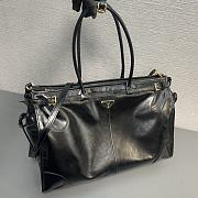 Prada Bonnie extra large leather handbag In Black - 42x30x12cm - 3