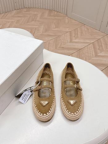 Prada Suede ballerinas beige