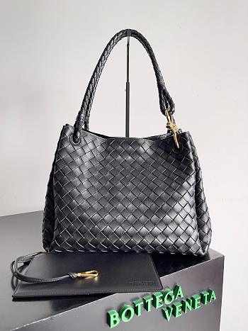 Bottega Veneta Large Parachute Bag Black 30cm