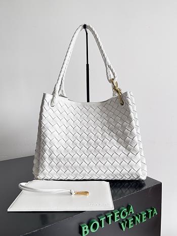 Bottega Veneta Large Parachute Bag White 30cm