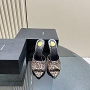YSL Saint Laurent Goldie 110mm leopard-print mules - 1