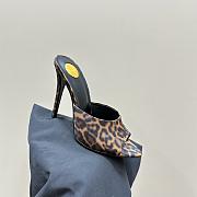 YSL Saint Laurent Goldie 110mm leopard-print mules - 4