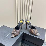 YSL Saint Laurent Goldie 110mm leopard-print mules - 2
