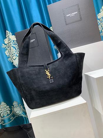 YSL le 5 à 7 bea In Suede Black - 50x28x18cm