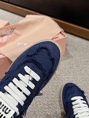 Miu Miu denim sneakers in navy blue - 5