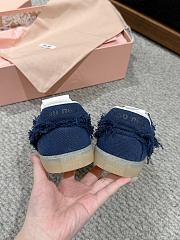 Miu Miu denim sneakers in navy blue - 4