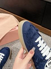 Miu Miu denim sneakers in navy blue - 2