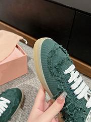 Miu Miu denim sneakers in green - 5