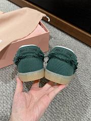 Miu Miu denim sneakers in green - 4