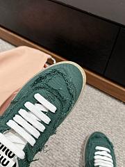Miu Miu denim sneakers in green - 3