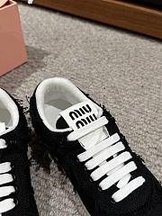 Miu Miu denim sneakers in black - 4