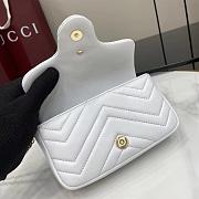 Gucci GG Marmont mini shoulder bag 841290 white - 17cm - 6