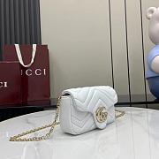 Gucci GG Marmont mini shoulder bag 841290 white - 17cm - 5