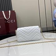 Gucci GG Marmont mini shoulder bag 841290 white - 17cm - 4