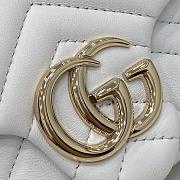 Gucci GG Marmont mini shoulder bag 841290 white - 17cm - 3