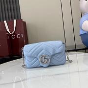 Gucci GG Marmont mini shoulder bag 841290 blue - 17cm - 1