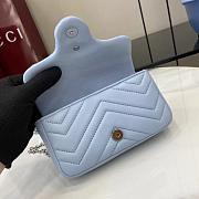 Gucci GG Marmont mini shoulder bag 841290 blue - 17cm - 5