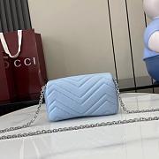 Gucci GG Marmont mini shoulder bag 841290 blue - 17cm - 4
