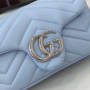 Gucci GG Marmont mini shoulder bag 841290 blue - 17cm - 3