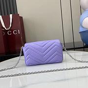 Gucci GG Marmont mini shoulder bag 841290 purple - 17cm - 5