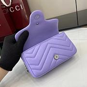 Gucci GG Marmont mini shoulder bag 841290 purple - 17cm - 4