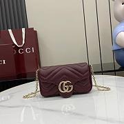 Gucci GG Marmont mini shoulder bag 841290 red - 17cm - 1