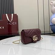 Gucci GG Marmont mini shoulder bag 841290 red - 17cm - 6