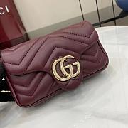 Gucci GG Marmont mini shoulder bag 841290 red - 17cm - 5
