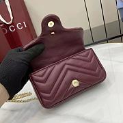 Gucci GG Marmont mini shoulder bag 841290 red - 17cm - 2