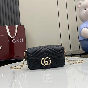 Gucci GG Marmont mini shoulder bag 841290 black - 17cm