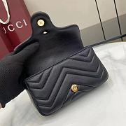 Gucci GG Marmont mini shoulder bag 841290 black - 17cm - 4