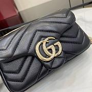 Gucci GG Marmont mini shoulder bag 841290 black - 17cm - 3