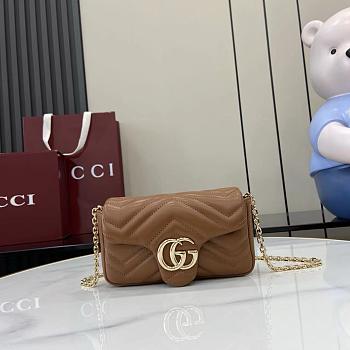 Gucci GG Marmont mini shoulder bag 841290 brown - 17cm